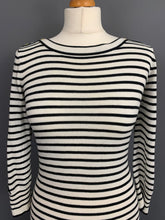 Load image into Gallery viewer, ARMANI STRIPED BUTTON SHOULDER DRESS - Women&#39;s Size Medium M
