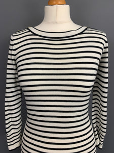 ARMANI STRIPED BUTTON SHOULDER DRESS - Women's Size Medium M