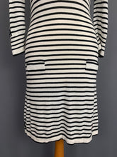 Load image into Gallery viewer, ARMANI STRIPED BUTTON SHOULDER DRESS - Women&#39;s Size Medium M
