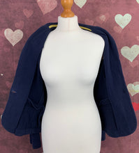 Load image into Gallery viewer, JOULES Navy HARRIET Coat of Arms JERSEY BLAZER / JACKET Size UK 10 Small S
