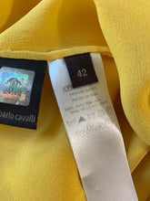 Load image into Gallery viewer, ROBERTO CAVALLI YELLOW DRESS - 100% Silk - Size IT 42 - UK 10 - S Small - Made in Italy
