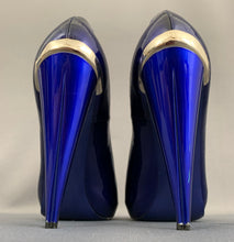 Load image into Gallery viewer, ALEXANDER McQUEEN COURT SHOES - ELECTRIC BLUE PATENT LEATHER - Size 40.5 - UK 7.5
