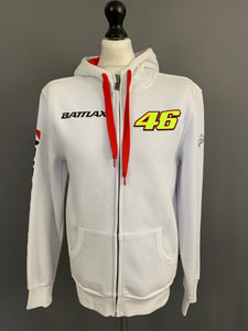 VALENTINO ROSSI VR46 HOODED JACKET - Mens Size Large L - White Hoodie