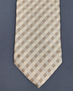 BOSS HUGO BOSS Mens Check Pattern 100% SILK TIE - Made in Italy