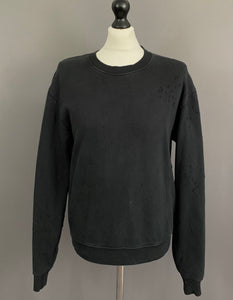 THE KOOPLES DISTRESSED JUMPER / BLACK SWEATER - Size Small S
