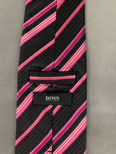 Load image into Gallery viewer, BOSS HUGO BOSS Mens Striped 100% SILK TIE - Made in Italy
