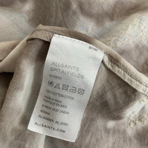 ALLSAINTS Ladies Hand Embellished SHIBORI VEST DRESS - Size UK 8 - EU 36 - US 4