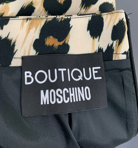 BOUTIQUE MOSCHINO SKIRT - LEOPARD PRINT - Size IT 38 - UK 6 - US 4