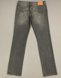 LEVI'S 511 JEANS - Grey Denim - Size Waist 36" Leg 34" LEVIS LEVI STRAUSS &Co