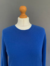 Load image into Gallery viewer, M&amp;S 100% CASHMERE JUMPER - AZURE BLUE - Women&#39;s Size UK 12 - M Medium
