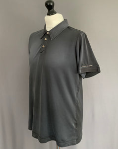 PORSCHE DESIGN POLO SHIRT - Silver Grey - Mens Size Large L