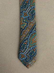 LANVIN Paris Mens 100% Silk TIE - Made in Italy - FR19714