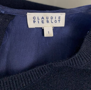 CLAUDIE PIERLOT Paris MIMOSA Cashmere Blend JUMPER - Size FR 1 - UK 8