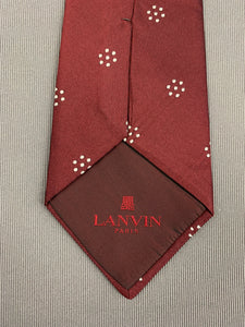 LANVIN Paris Mens 100% Silk TIE - Made in France - FR19428