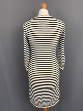 Load image into Gallery viewer, ARMANI STRIPED BUTTON SHOULDER DRESS - Women&#39;s Size Medium M
