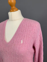 Load image into Gallery viewer, RALPH LAUREN CABLE KNIT JUMPER - 100% LAMBS WOOL - Women&#39;s Size XL - Extra Large
