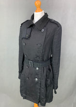 Load image into Gallery viewer, ALLSAINTS Ladies Black Linen HARLEQUIN COAT JACKET Size UK 12
