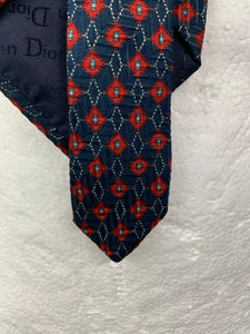CHRISTIAN DIOR Monsieur Mens 100% Silk Patterned TIE - Made in England