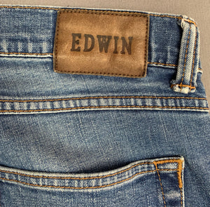EDWIN ED-85 SLIM JEANS - Blue Denim - Mens Size Waist 33" - Leg 34"