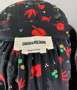 ZADIG & VOLATIRE 100% Silk DRESS Size S Small - ZADIG&VOLATIRE