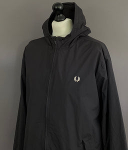 FRED PERRY BLACK COAT / JACKET - Mens Size XL - Extra Large