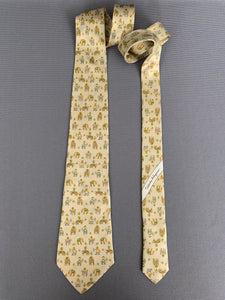 SALVATORE FERRAGAMO TIE - 100% SILK - DOMESTICATED SAFARI - Made in Italy