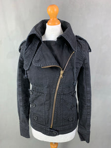 CHLOÉ Ladies Noir Cotton Racer Jacket / Coat Size FR 36 - UK 8 - CHLOE