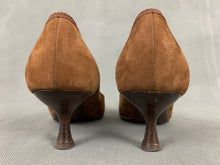 Load image into Gallery viewer, SALVATORE FERRAGAMO Brown Suede COURT SHOES Size 7 B - UK 4.5 - EU 37.5
