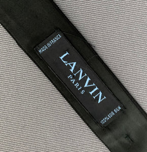 LANVIN Paris CUMMERBUND - Black 100% Silk - Made in France