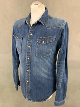 Load image into Gallery viewer, ALLSAINTS Mens Blue BAN DENIM SHIRT - Size Small S
