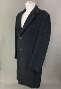 KENZO Mens Black 100% Wool COAT Size IT 52 - Chest 42" -  Extra Large XL