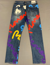 Load image into Gallery viewer, MONEY Blue Denim JEANS - Tapered Fit - Mens Size Waist 34&quot; - Leg 33&quot;
