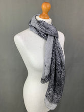 Load image into Gallery viewer, JOHN GALLIANO 100% SILK Grey SCARF - 173cm x 65cm - Made in Italy

