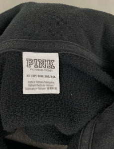 PINK VICTORIA'S SECRET Black Zip Neck SWEATER / JUMPER - Size XS Extra Small