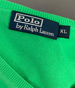 RALPH LAUREN GREEN JUMPER - 100% PIMA COTTON - Size Extra Large XL