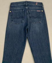 Load image into Gallery viewer, 7 FOR ALL MANKIND THE SKINNY JEANS - Blue Denim - Size Waist 24&quot; Leg 29&quot; 7FAM
