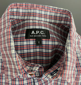 A.P.C. Mens Check Pattern SHIRT Size Small S - APC