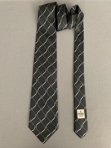 FENDI CRAVATTE TIE - Black 100% Silk - Made in Italy - FR20537