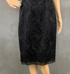 D&G DOLCE&GABBANA Black JACQUARD Silk Blend DRESS Size IT 44 - UK 12