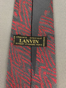 LANVIN Paris CRAVATE SPECIALE Mens 100% Silk TIE - Made in France