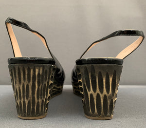 MIU MIU SLINGBACK PLATFORM WEDGES - Women's Shoe Size 39 - UK 6
