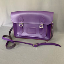 Load image into Gallery viewer, THE CAMBRIDGE SATCHEL COMPANY Purple Leather SHOULDER BAG SATCHEL
