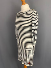 Load image into Gallery viewer, ARMANI STRIPED BUTTON SHOULDER DRESS - Women&#39;s Size Medium M
