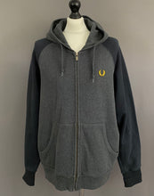 Load image into Gallery viewer, FRED PERRY GREY HOODED JACKET - Mens Size XL - Extra Large - Hoodie
