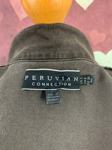PERUVIAN CONNECTION Grey JACKET / COAT - Size UK 6 - US 2