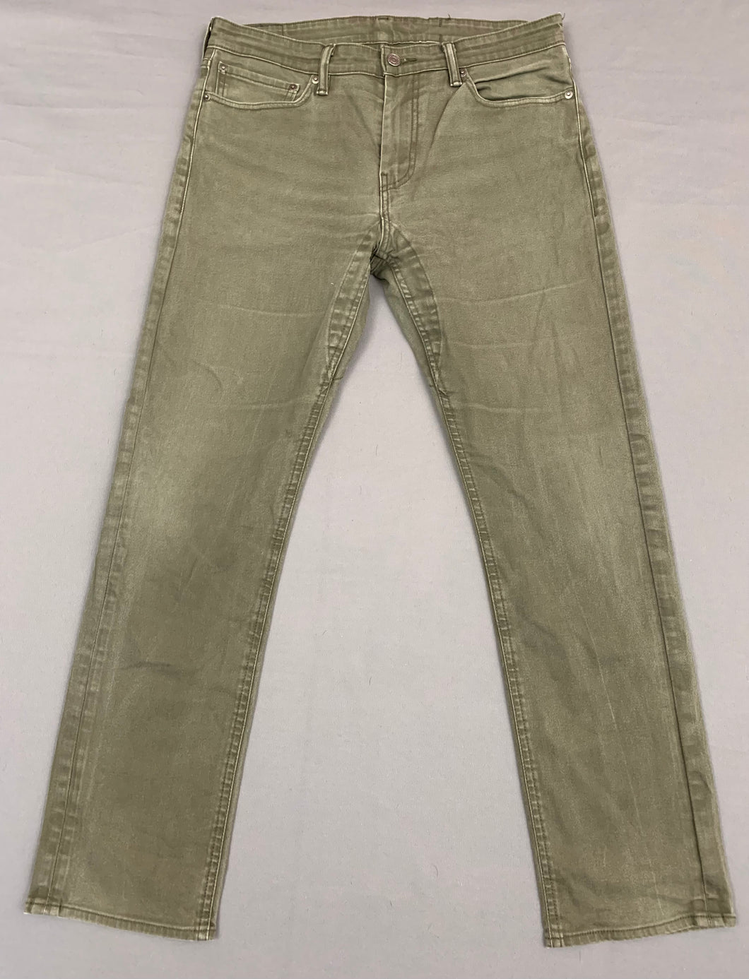 LEVI'S 504 JEANS - Green Denim - Size Waist 34