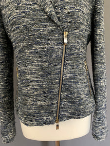 ARMANI JACKET - Blue Wool Blend - Women's Size IT 44 - UK 12