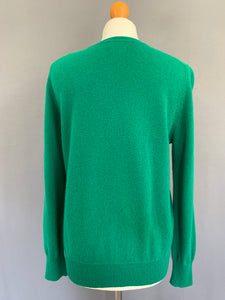 M&S 100% CASHMERE JUMPER - EMERALD GREEN - Women's Size UK 12 - M Medium