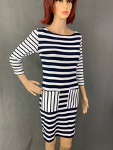 Load image into Gallery viewer, HENRI LLOYD Ladies Cotton Striped Jersey Dress - Size XS - UK 8
