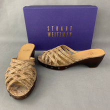 Load image into Gallery viewer, STUART WEITZMAN HALLWAYS TAN NAIROBI PATCH SANDALS / SHOES Size UK 5.5 - EU 38.5
